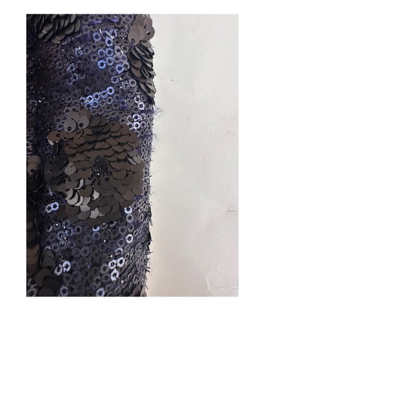 Madewell Broadway & Broome Blue and Black Dot Sequin Mini Skirt NWT 8 - Picture 7 of 7